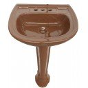 Mexican Talavera Pedestal Sink Tabaco